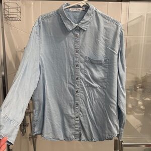 Calvin Klein Sky Blue Casual Button Down Shirt xl women